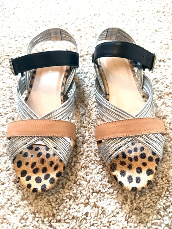 Loeffler Randall Shoes - Loeffler Randall Leopard Calf Hair Multi-Strap Sandals